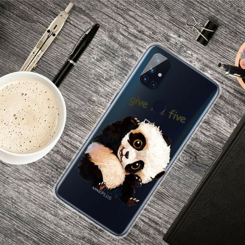 Cover OnePlus Nord N10 Transparent Panda Giv Mig Fem