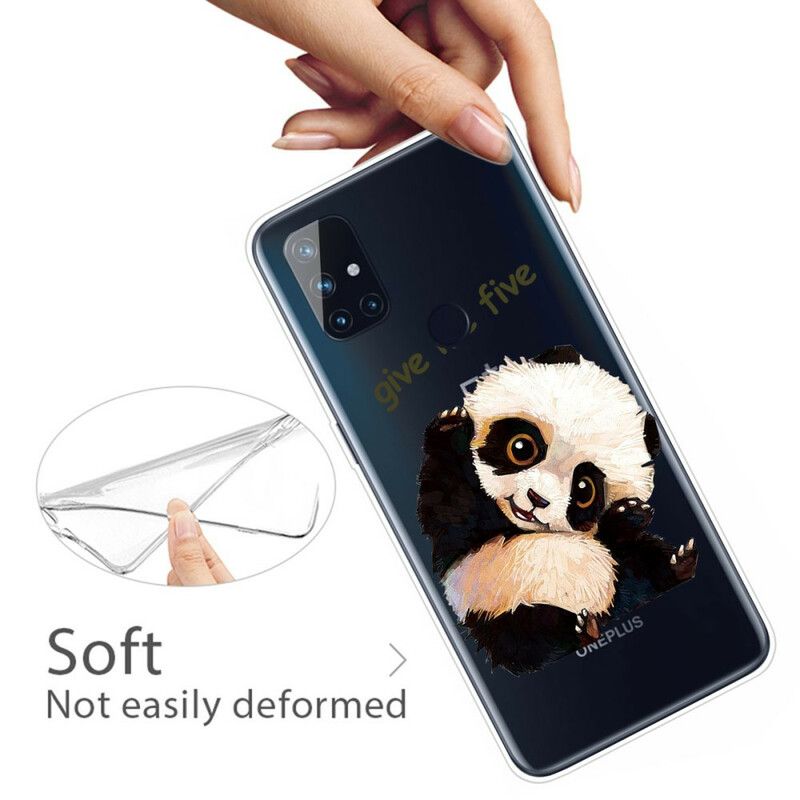 Cover OnePlus Nord N10 Transparent Panda Giv Mig Fem