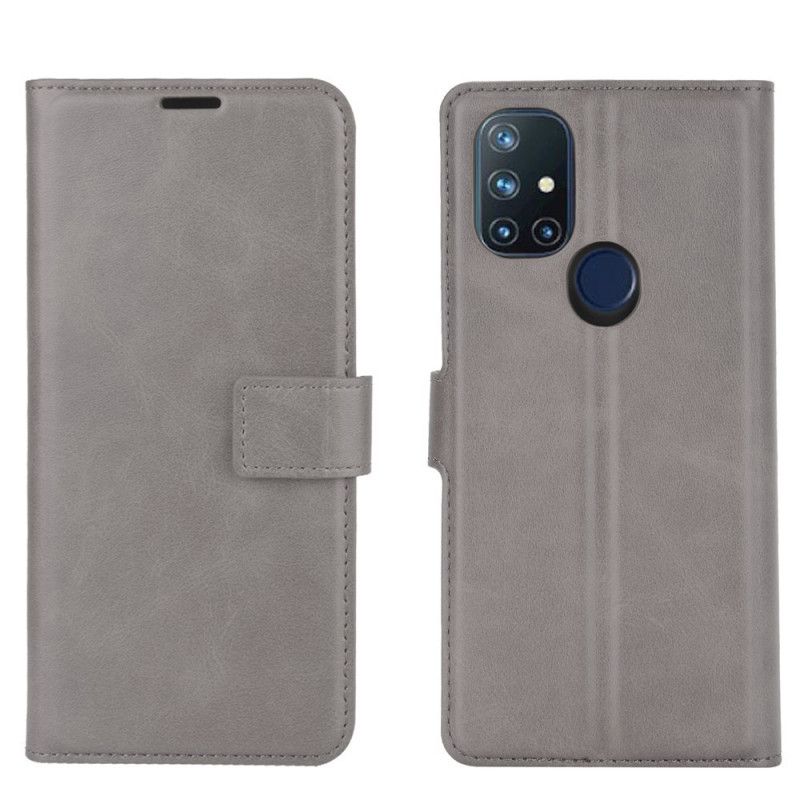 Flip Cover OnePlus Nord N10 Ekstrem Slank Lædereffekt