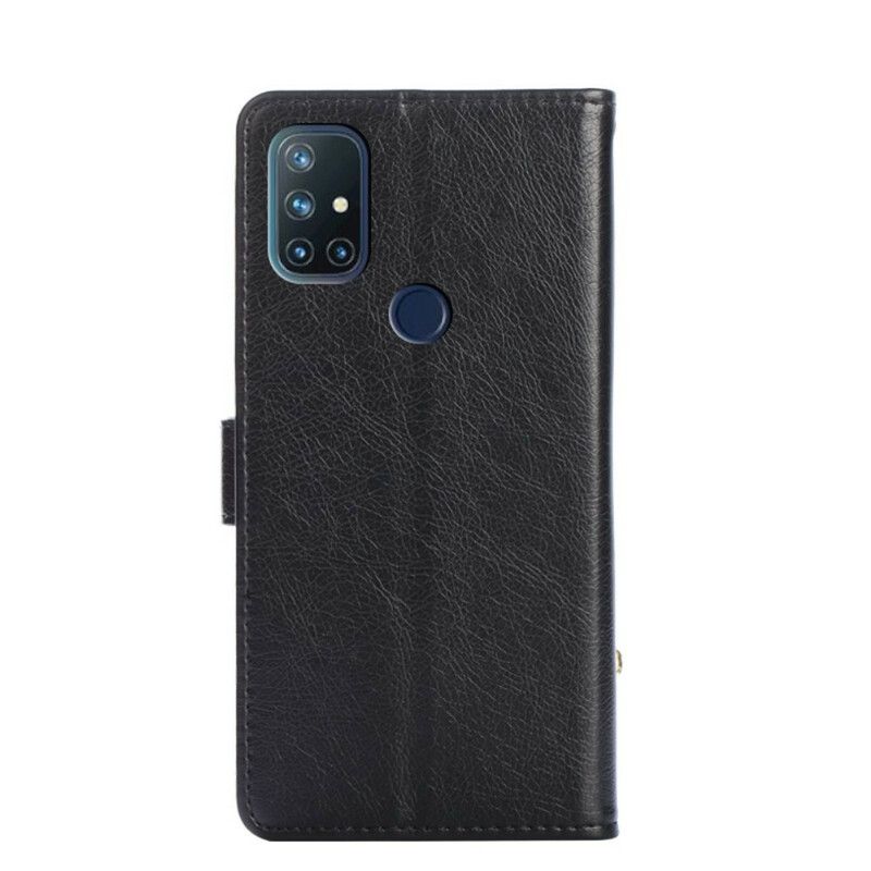 Flip Cover OnePlus Nord N10 Forreste Møntpung Og Snor