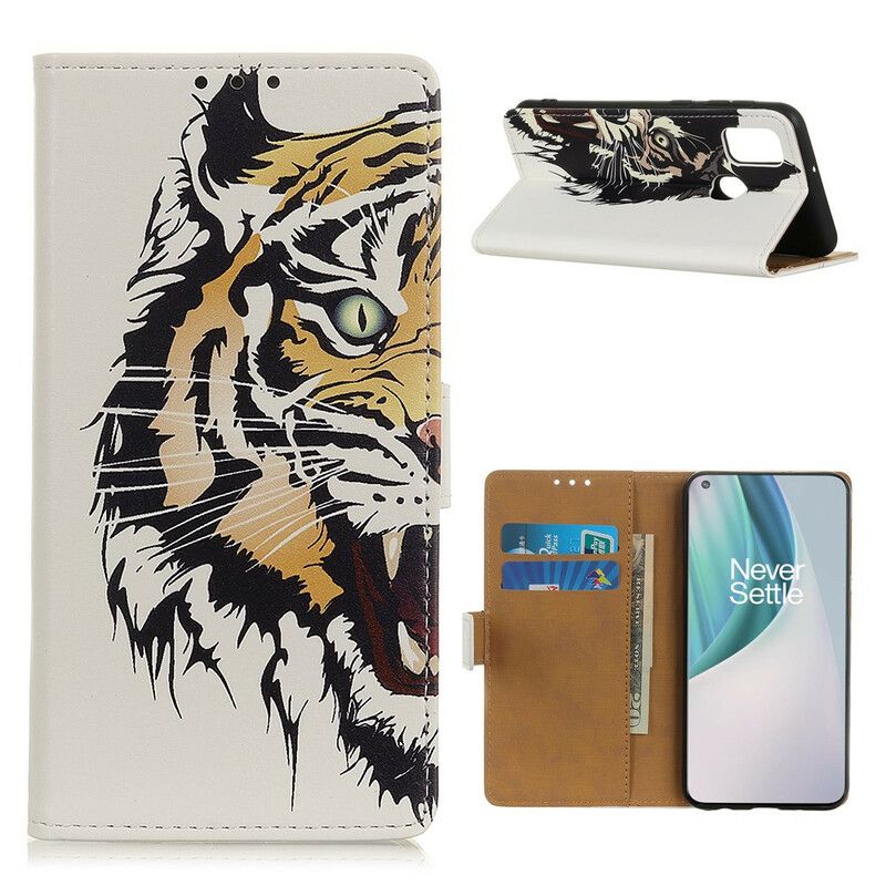 Flip Cover OnePlus Nord N10 Hærd Tiger