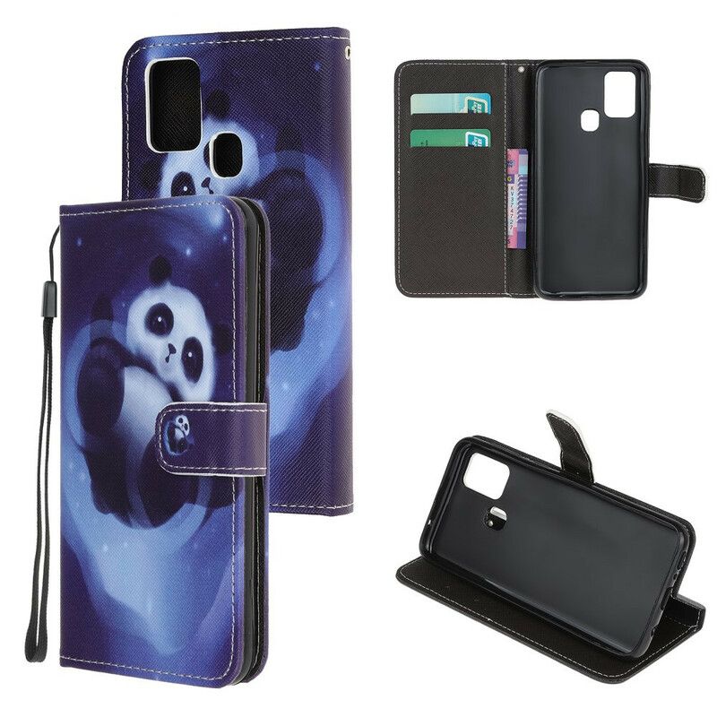 Flip Cover OnePlus Nord N10 Med Snor Thong Space Panda