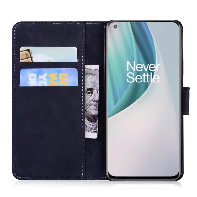 Flip Cover OnePlus Nord N10 Monokrom Lædereffekt