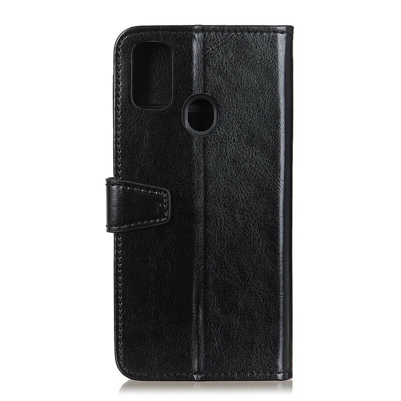 Flip Cover OnePlus Nord N10 Simpel Skinnende Lædereffekt