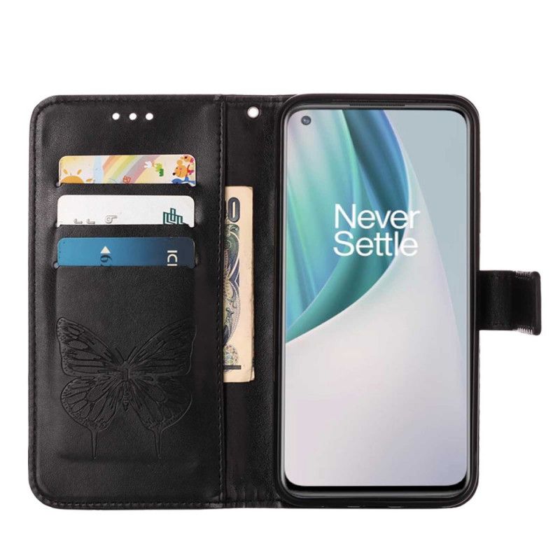 Flip Cover OnePlus Nord N10 Sommerfugledesign