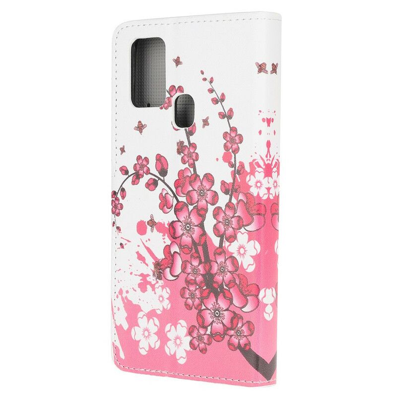 Flip Cover OnePlus Nord N10 Tropiske Blomster