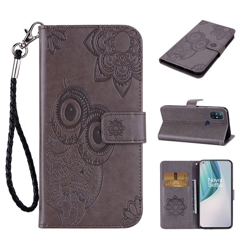 Flip Cover OnePlus Nord N10 Ugle Mandala Og Charm