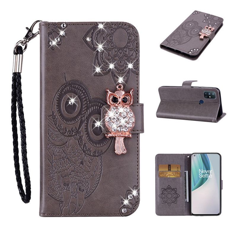 Flip Cover OnePlus Nord N10 Ugle Mandala Og Charm