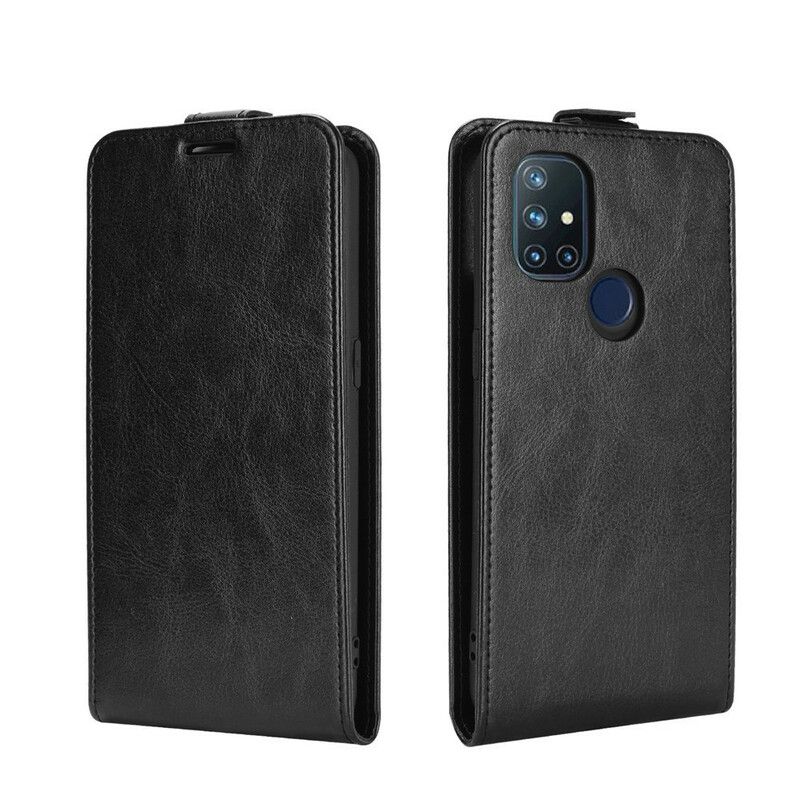 Læder Cover OnePlus Nord N10 Flip Cover Lodret Flap Lædereffekt