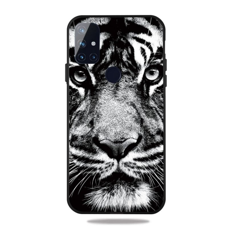 Mobilcover OnePlus Nord N10 Sort Og Hvid Tiger