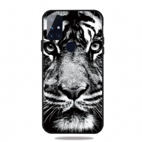 Mobilcover OnePlus Nord N10 Sort Og Hvid Tiger