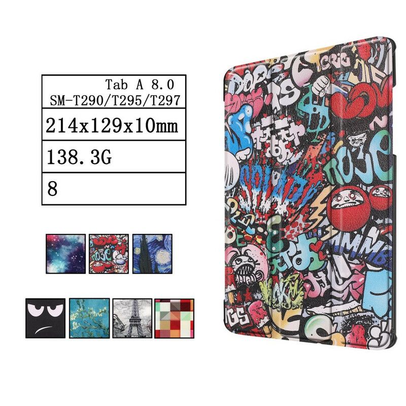 Cover Samsung Galaxy Tab A 8" (2019) Sjov Graffiti