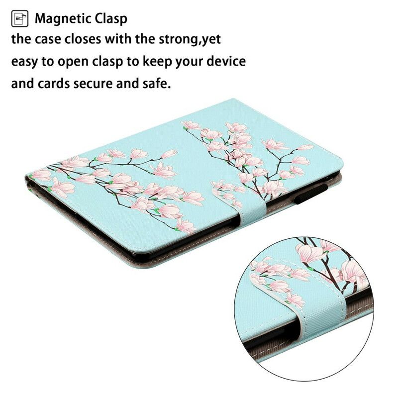 Flip Cover Samsung Galaxy Tab A 8" (2019) Blomstrende Gren