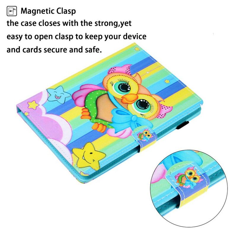 Flip Cover Samsung Galaxy Tab A 8" (2019) Flerfarvet Ugle