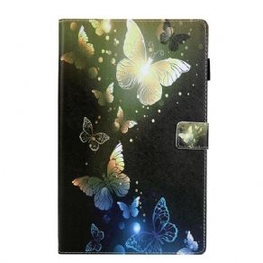 Flip Cover Samsung Galaxy Tab A 8" (2019) Gyldne Sommerfugle