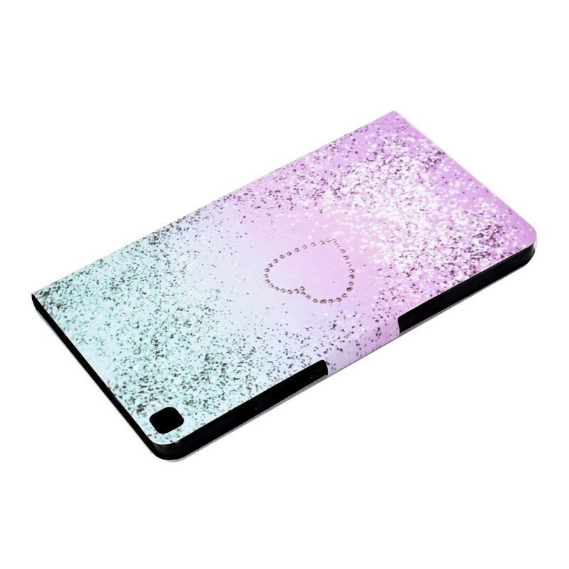 Flip Cover Samsung Galaxy Tab A 8" (2019) Hjertepailletter