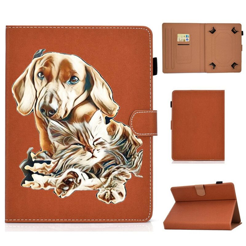 Flip Cover Samsung Galaxy Tab A 8" (2019) Hund Og Kat