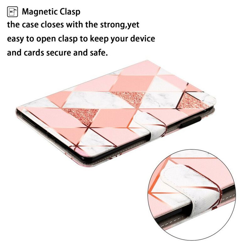 Flip Cover Samsung Galaxy Tab A 8" (2019) Marmormønster