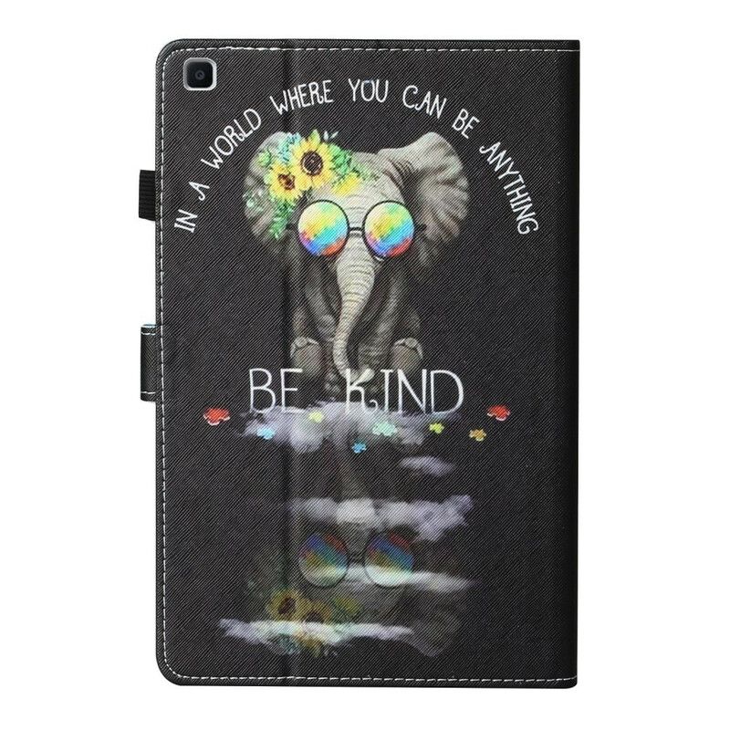 Flip Cover Samsung Galaxy Tab A 8" (2019) Pacifistisk Elefant