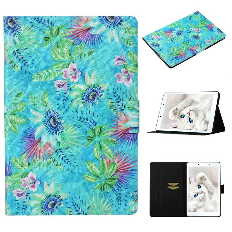 Læder Cover Samsung Galaxy Tab A 8" (2019) Blomsterunivers