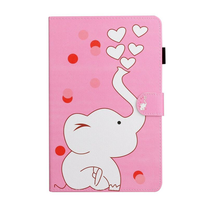 Læder Cover Samsung Galaxy Tab A 8" (2019) Elefant Forelsket