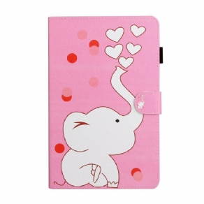 Læder Cover Samsung Galaxy Tab A 8" (2019) Elefant Forelsket