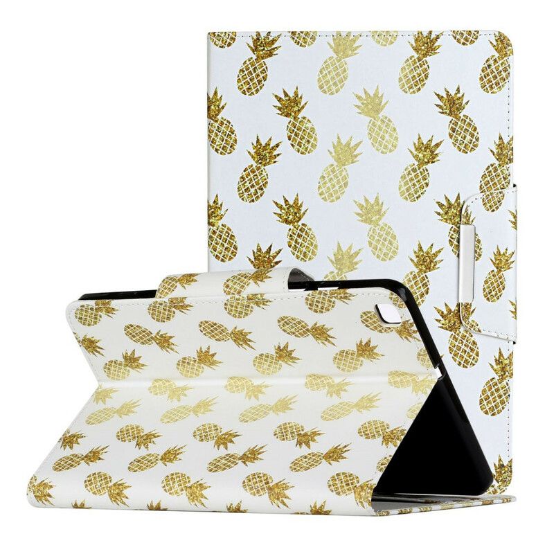 Læder Cover Samsung Galaxy Tab A 8" (2019) Gylden Ananas