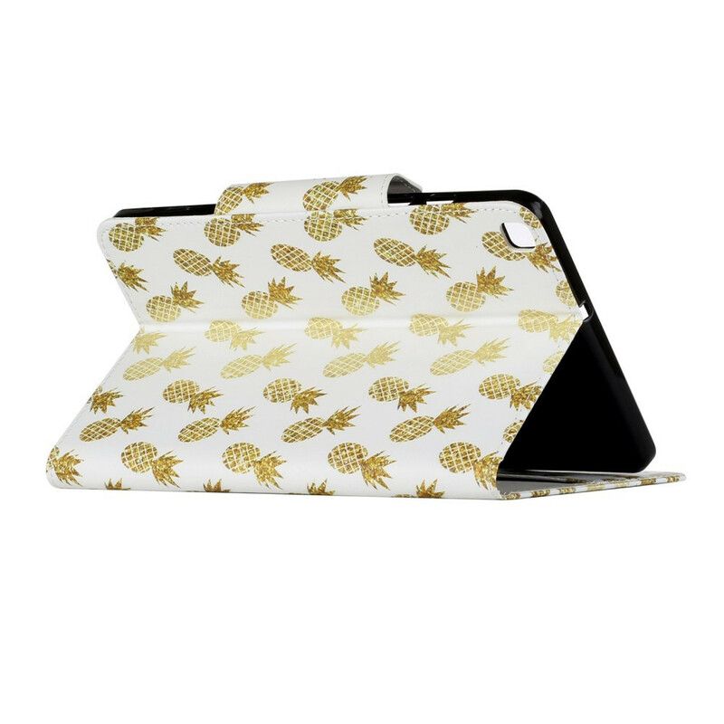 Læder Cover Samsung Galaxy Tab A 8" (2019) Gylden Ananas