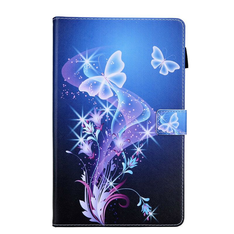 Læder Cover Samsung Galaxy Tab A 8" (2019) Magiske Sommerfugle