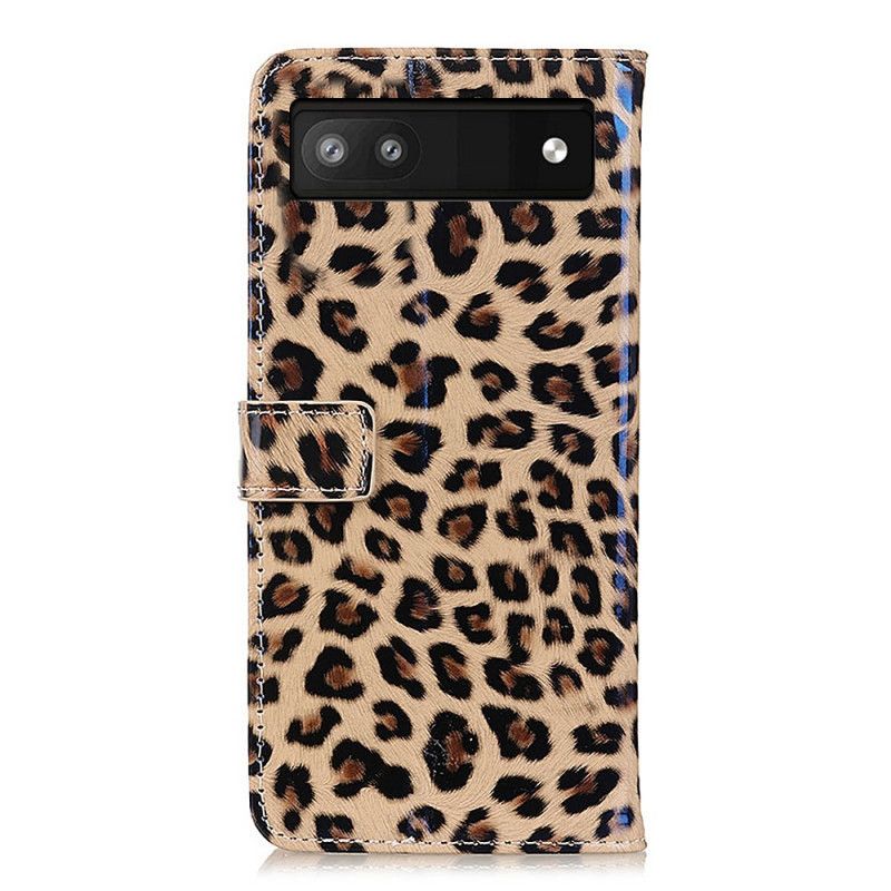 Flip Cover Google Pixel 6A Leopardhudstil