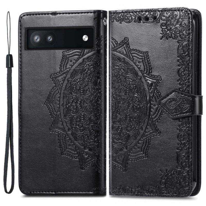 Flip Cover Google Pixel 6A Med Snor Solrem Mandala