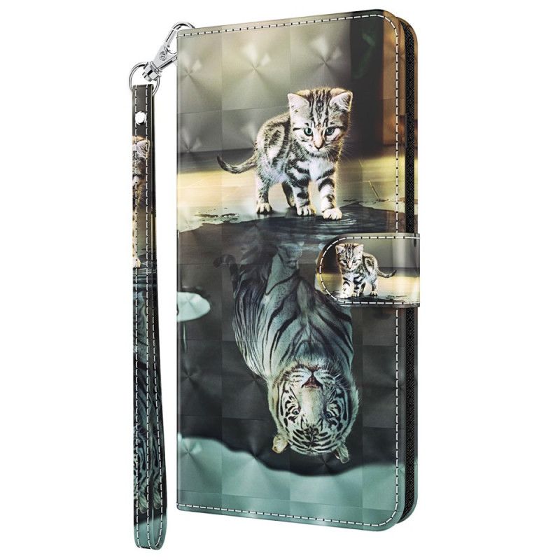 Flip Cover Google Pixel 6A Med Snor Thong Kitten Dream