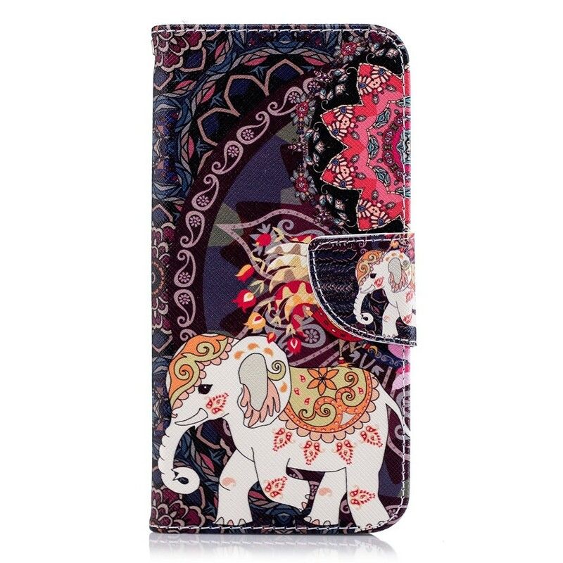 Flip Cover LG G7 ThinQ Etnisk Elefantmandala