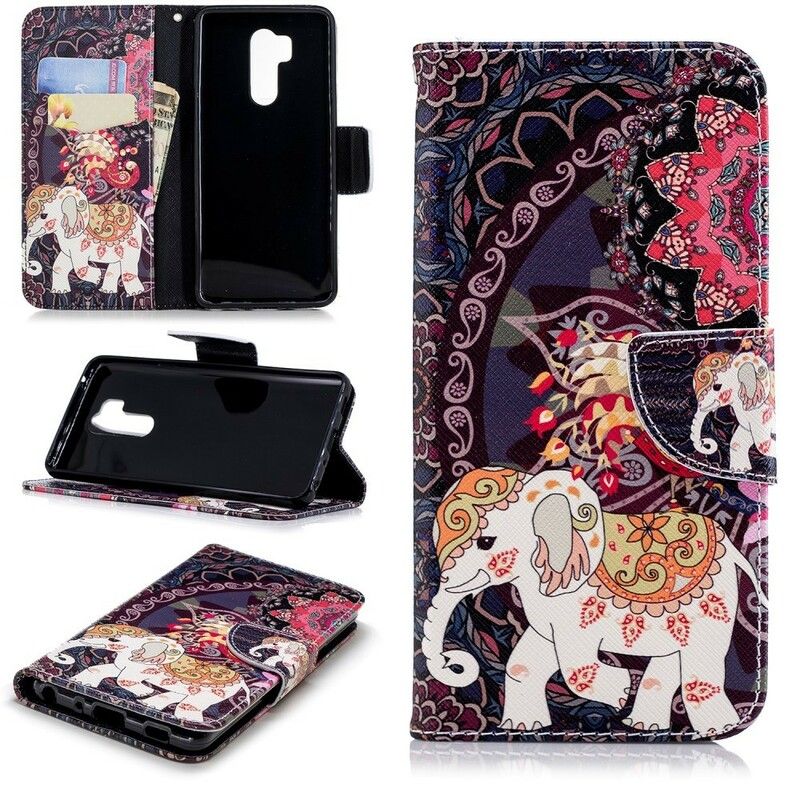 Flip Cover LG G7 ThinQ Etnisk Elefantmandala