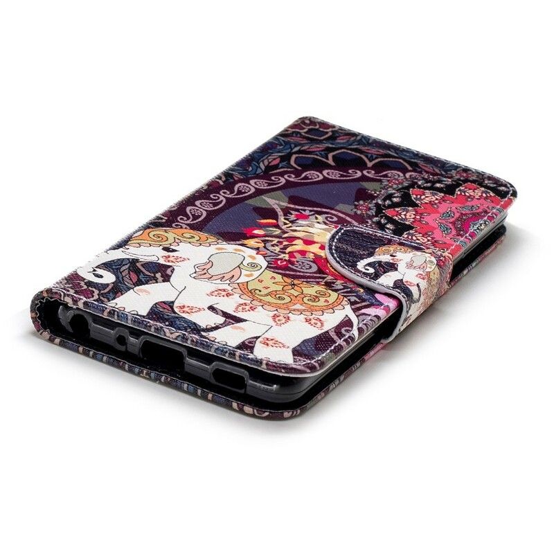 Flip Cover LG G7 ThinQ Etnisk Elefantmandala