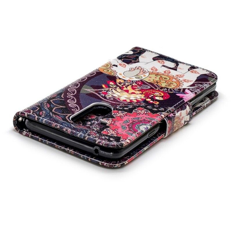 Flip Cover LG G7 ThinQ Etnisk Elefantmandala