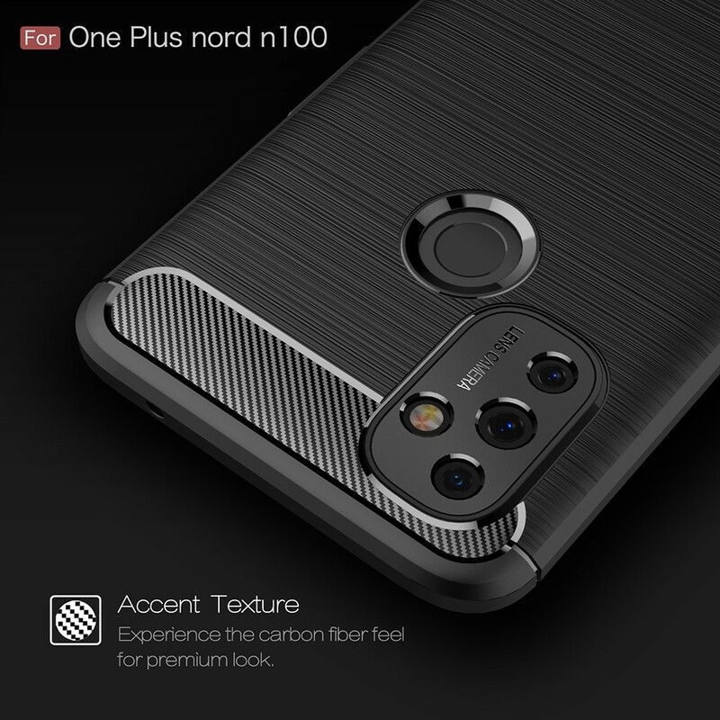 Cover OnePlus Nord N100 Børstet Kulfiber