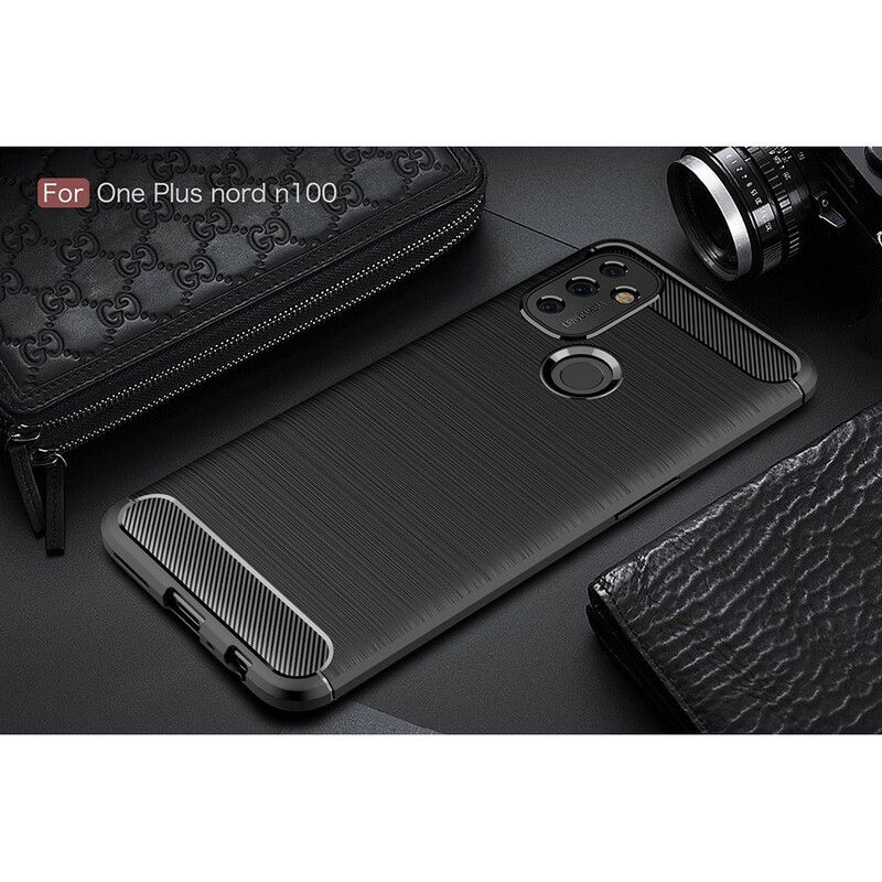 Cover OnePlus Nord N100 Børstet Kulfiber