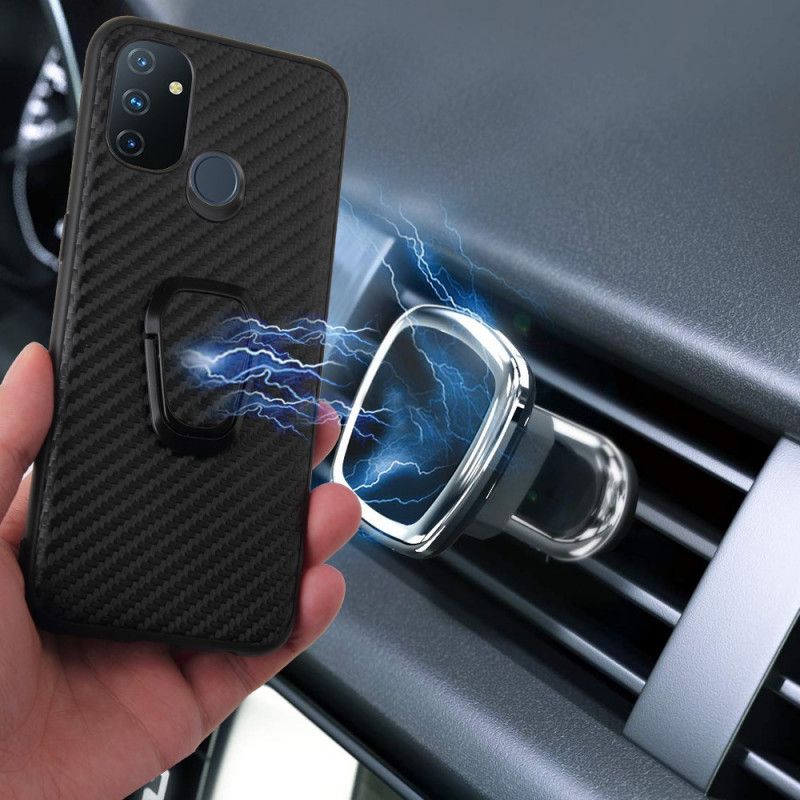 Cover OnePlus Nord N100 Carbon Fiber Ring-support