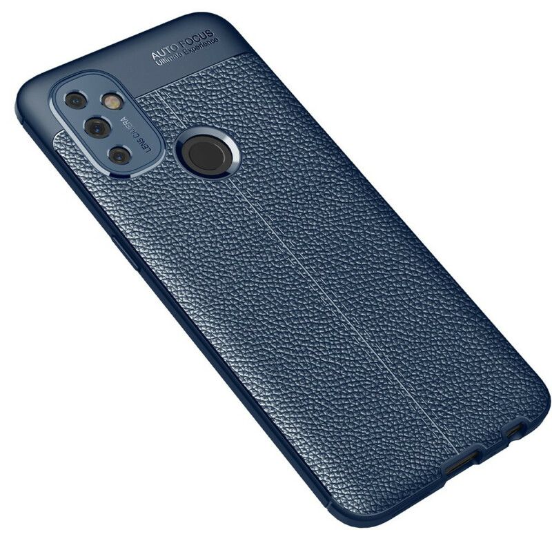 Cover OnePlus Nord N100 Dobbelt Linje Litchi Lædereffekt