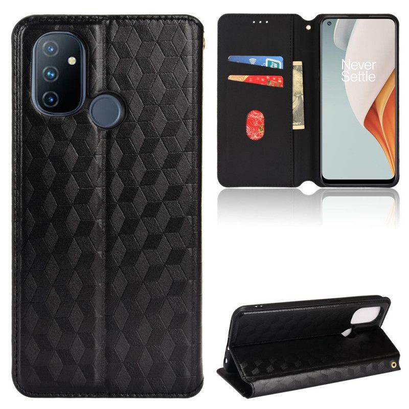 Cover OnePlus Nord N100 Flip Cover 3d Diamantlædereffekt