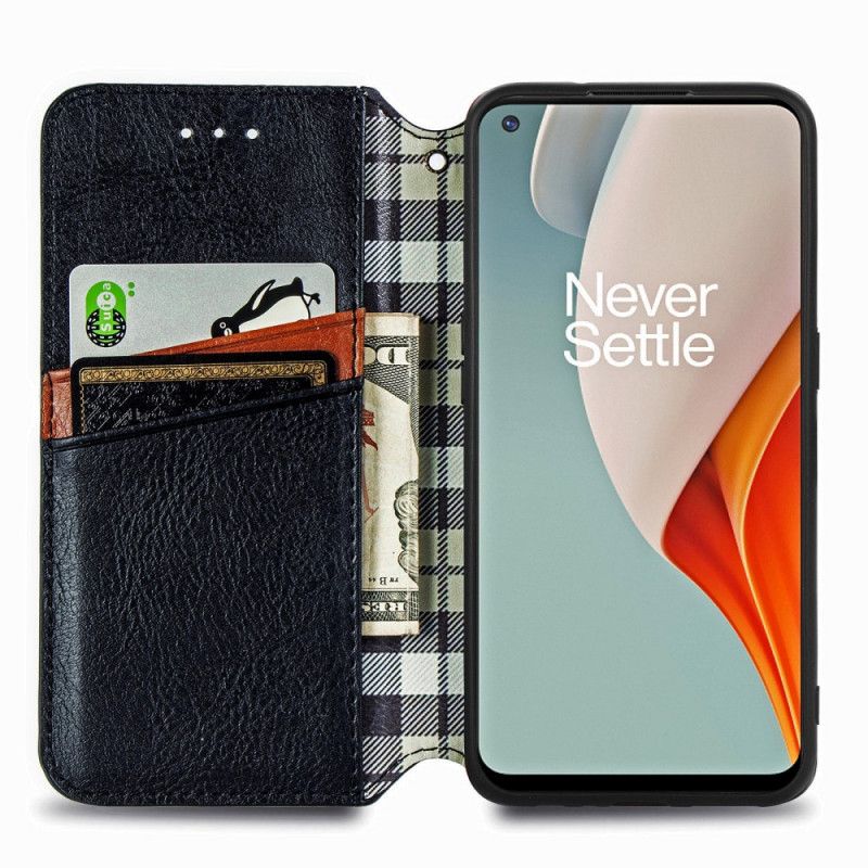 Cover OnePlus Nord N100 Flip Cover Diamanttekstur