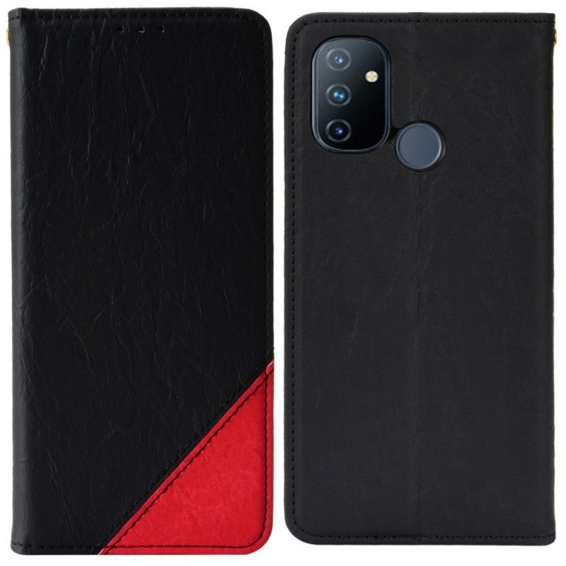 Cover OnePlus Nord N100 Flip Cover Farvet Trekant