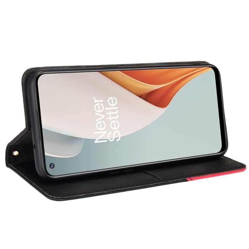 Cover OnePlus Nord N100 Flip Cover Farvet Trekant