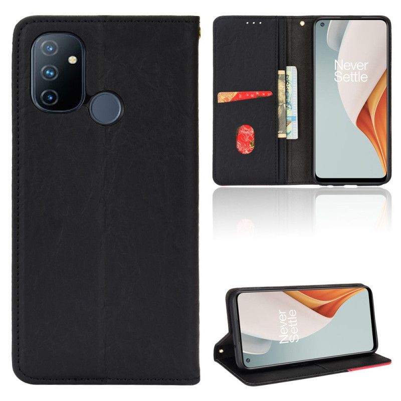 Cover OnePlus Nord N100 Flip Cover Farvet Trekant