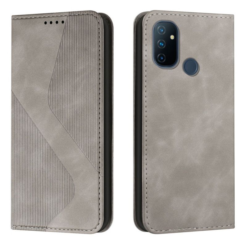 Cover OnePlus Nord N100 Flip Cover S-design Læderstil