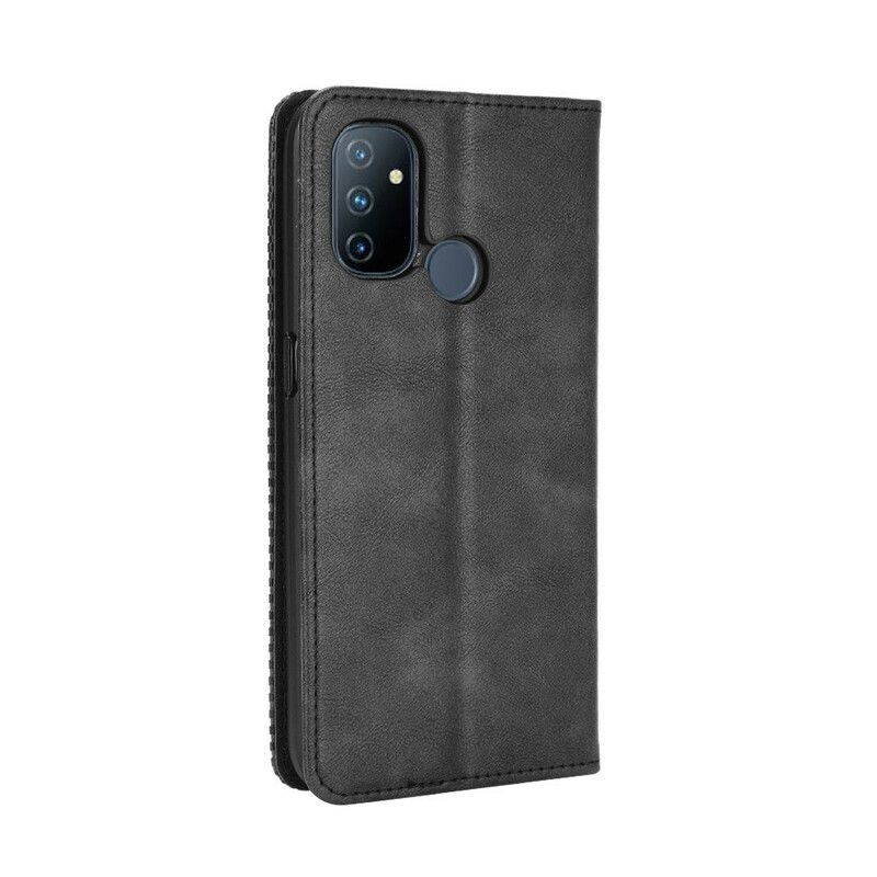 Cover OnePlus Nord N100 Flip Cover Stylet Vintage Lædereffekt