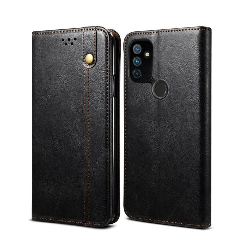 Cover OnePlus Nord N100 Flip Cover Vokset Kunstlæder