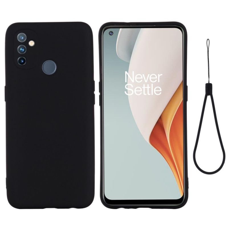 Cover OnePlus Nord N100 Flydende Silikone Med Snor