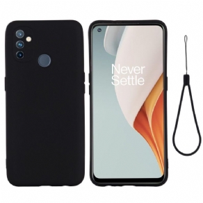 Cover OnePlus Nord N100 Flydende Silikone Med Snor